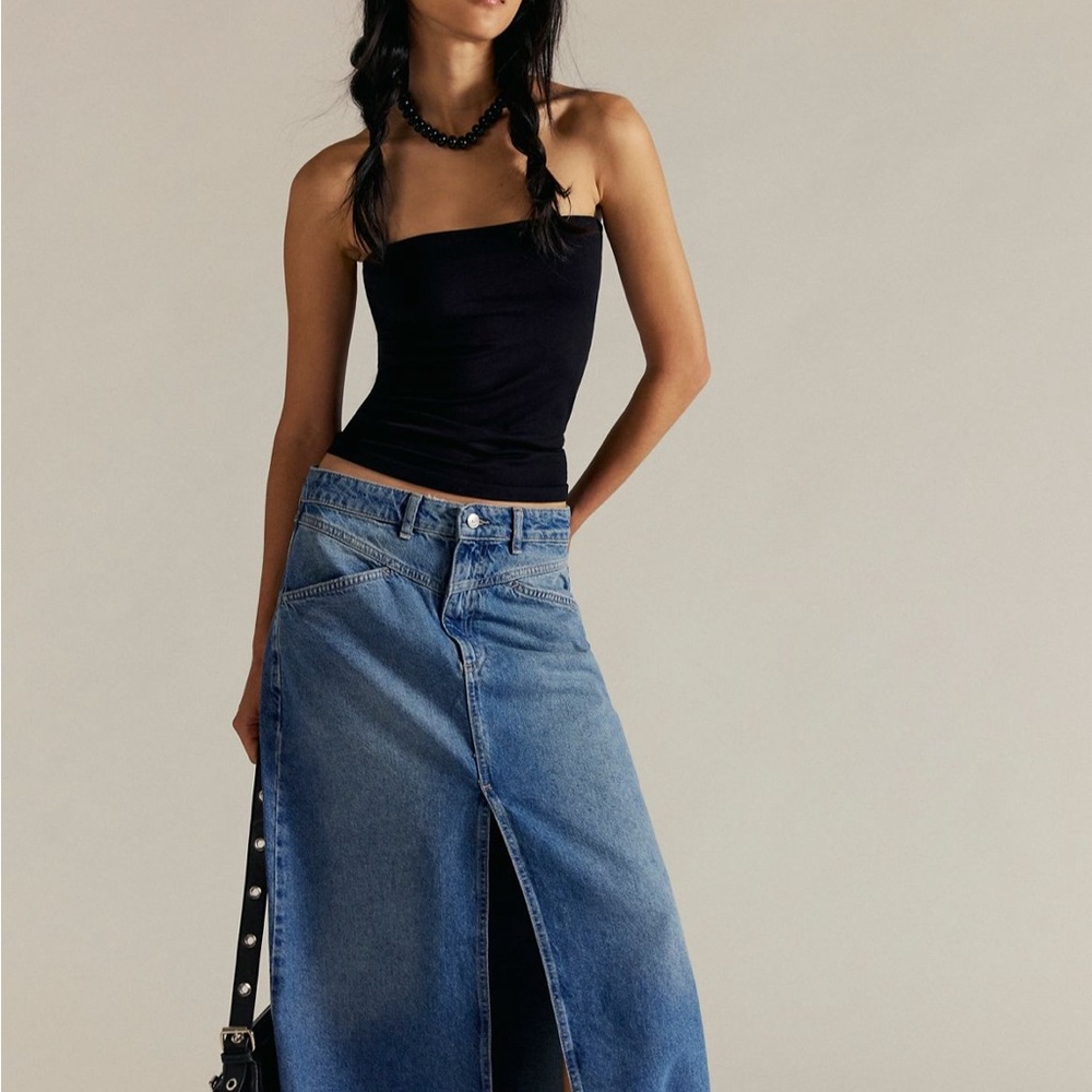We The Free Light Blue Denim maxi